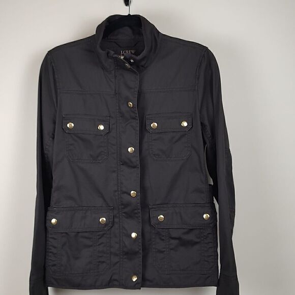 J. Crew Relaxed Boyfriend Field Jacket Dark Green Size Small Military Utility - Picture 1 of 14